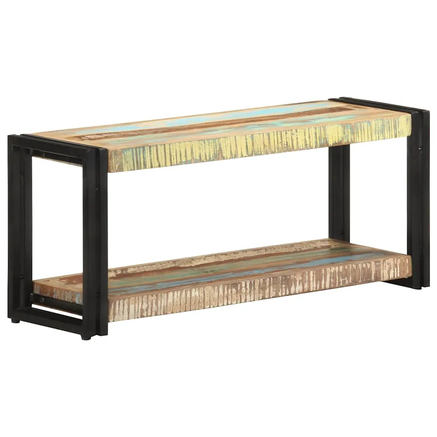 Meuble TV 90x30x40 cm Bois de récupération massif - 8