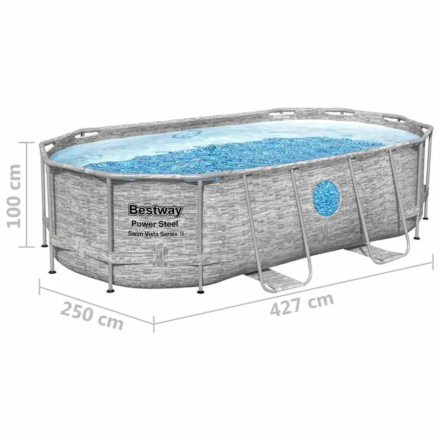 Bestway Ensemble de piscine Power Steel 427x250x100 cm - 10