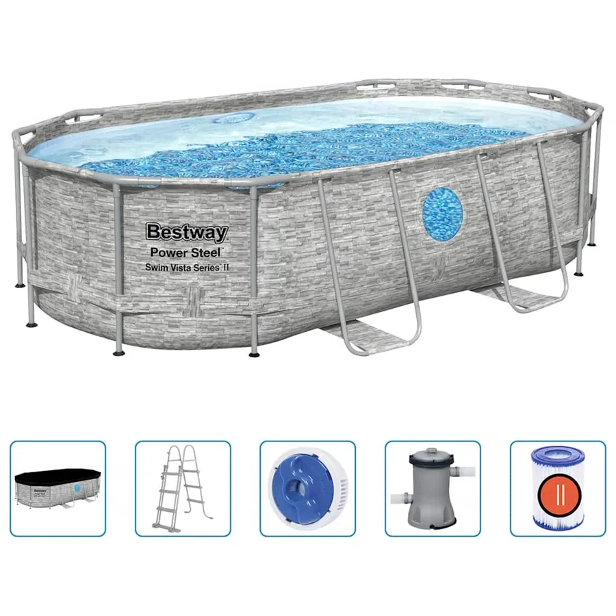 Bestway Ensemble de piscine Power Steel 427x250x100 cm - 3