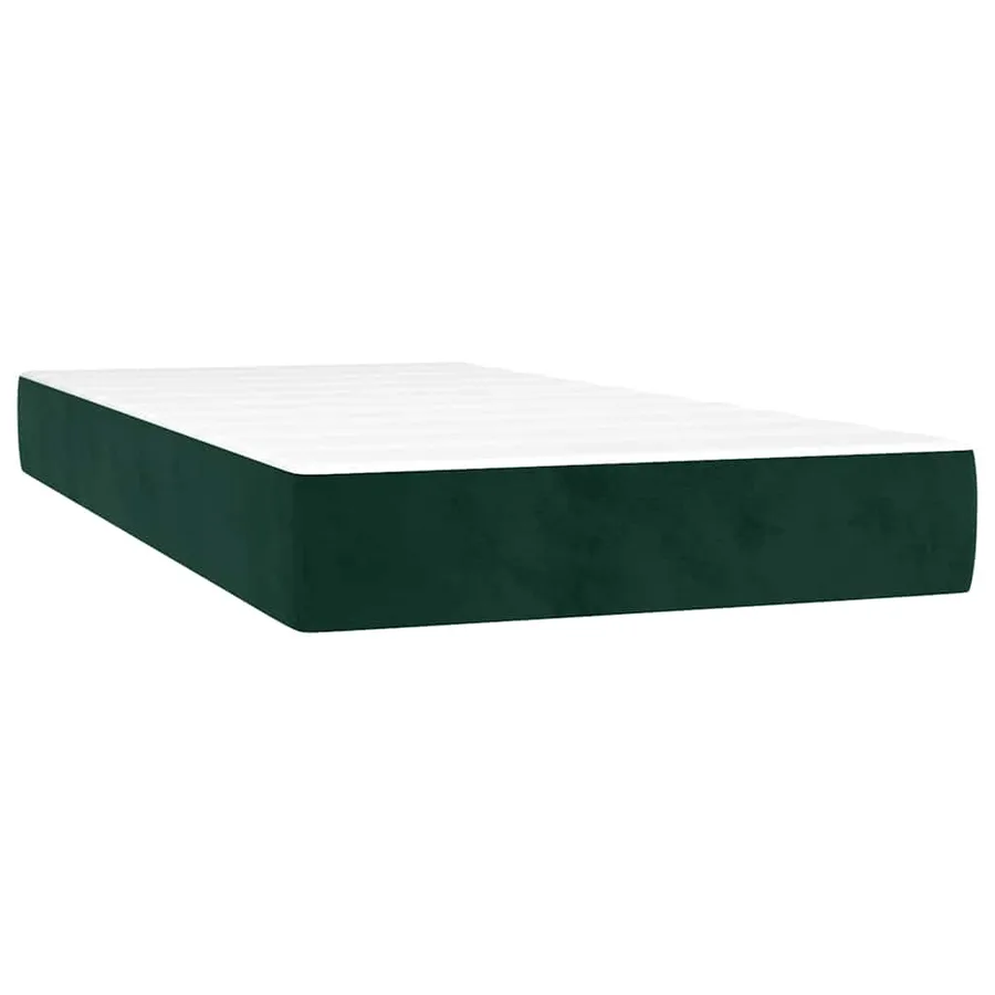 Sommier à lattes de lit matelas et LED Vert foncé 100x200 cm - 6
