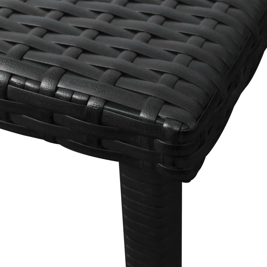 Chaise longue avec coussin et table Résine tressée Marron - 20