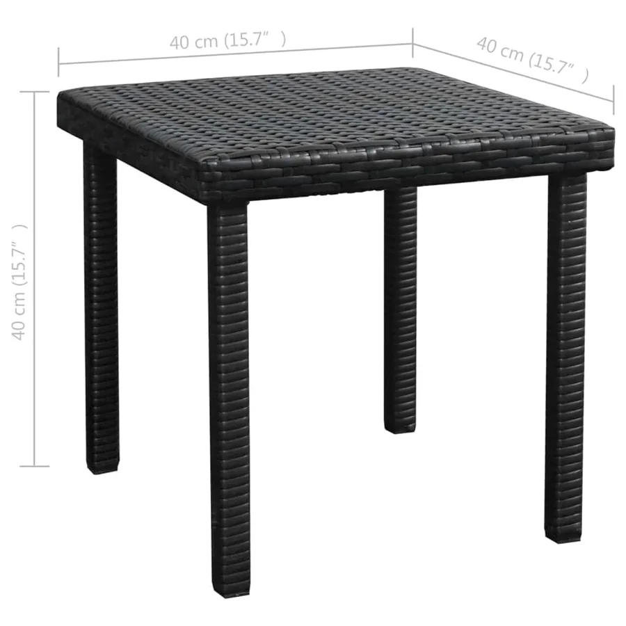 Chaise longue avec coussin et table Résine tressée Marron - 22