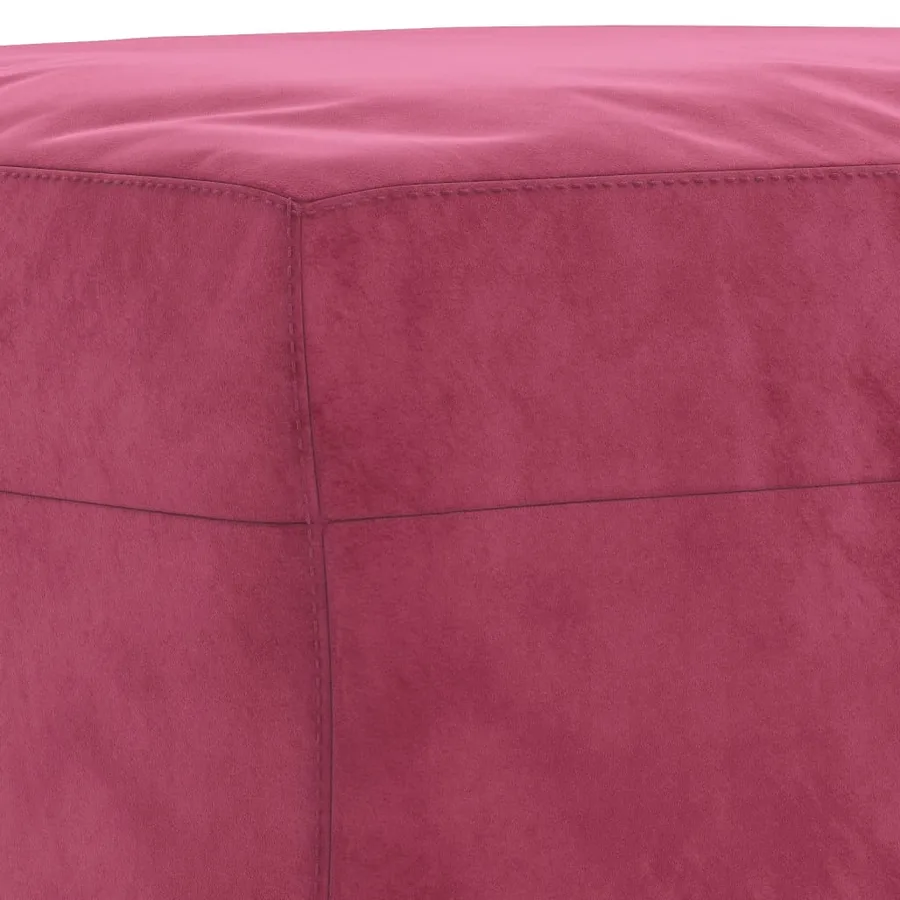 Ensemble de canapés 4 pcs avec coussins Rouge bordeaux Velours - 8