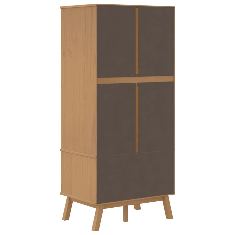 Garde-robe OLDEN marron 76,5x53x172 cm bois massif de pin - 9