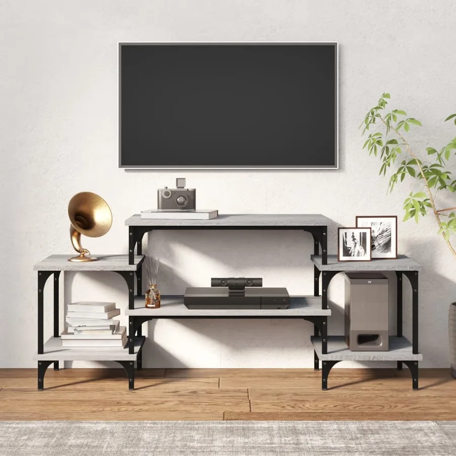 Meuble TV Sonoma gris 117x35x52 cm Bois d'ingénierie - 3