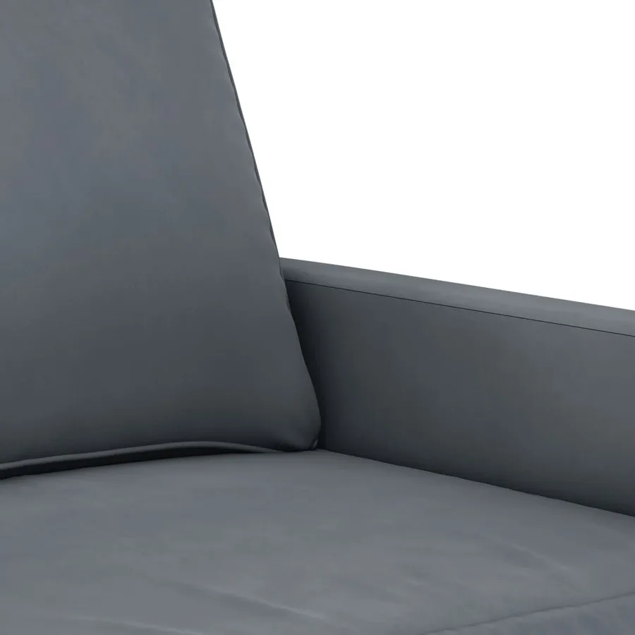 Ensemble de canapés 3 pcs avec coussins Gris foncé Velours - 5