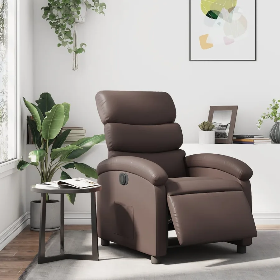 Fauteuil inclinable électrique Marron Similicuir - 15