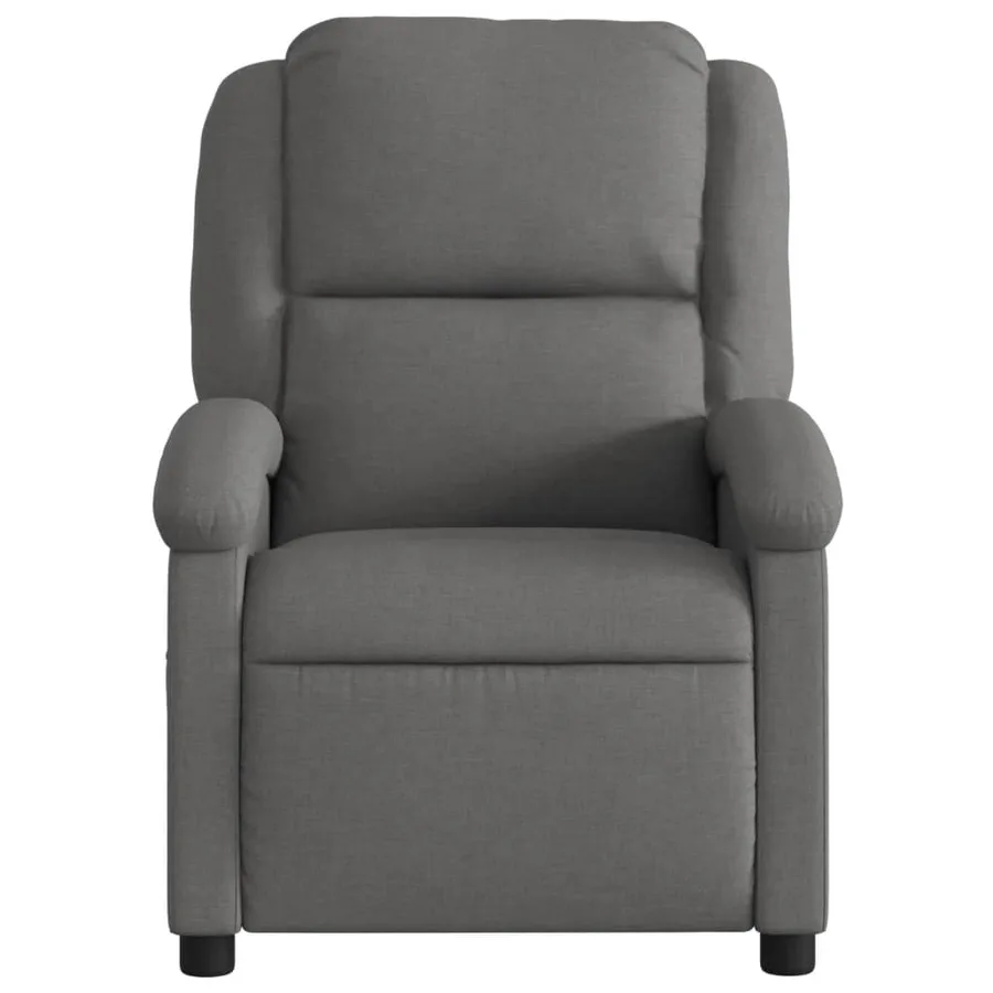 Fauteuil inclinable de massage électrique gris foncé tissu - 9