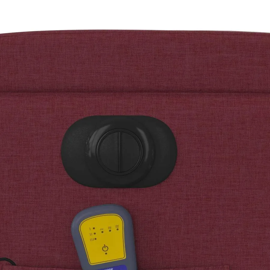 Fauteuil de massage inclinable électrique Rouge bordeaux Tissu - 12