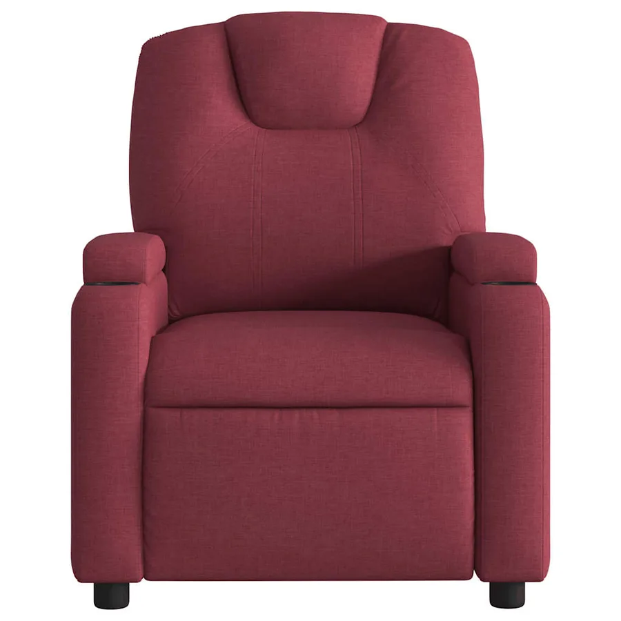 Fauteuil de massage inclinable électrique Rouge bordeaux Tissu - 9