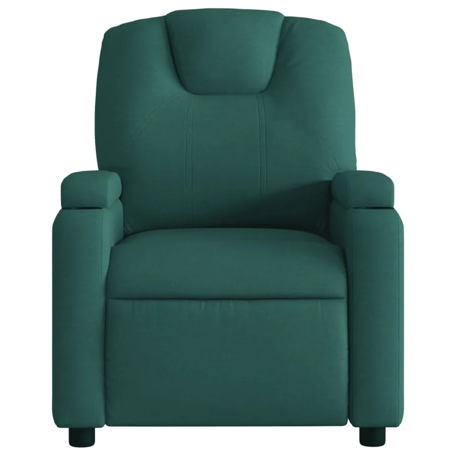 Fauteuil inclinable électrique Vert foncé Tissu - 9