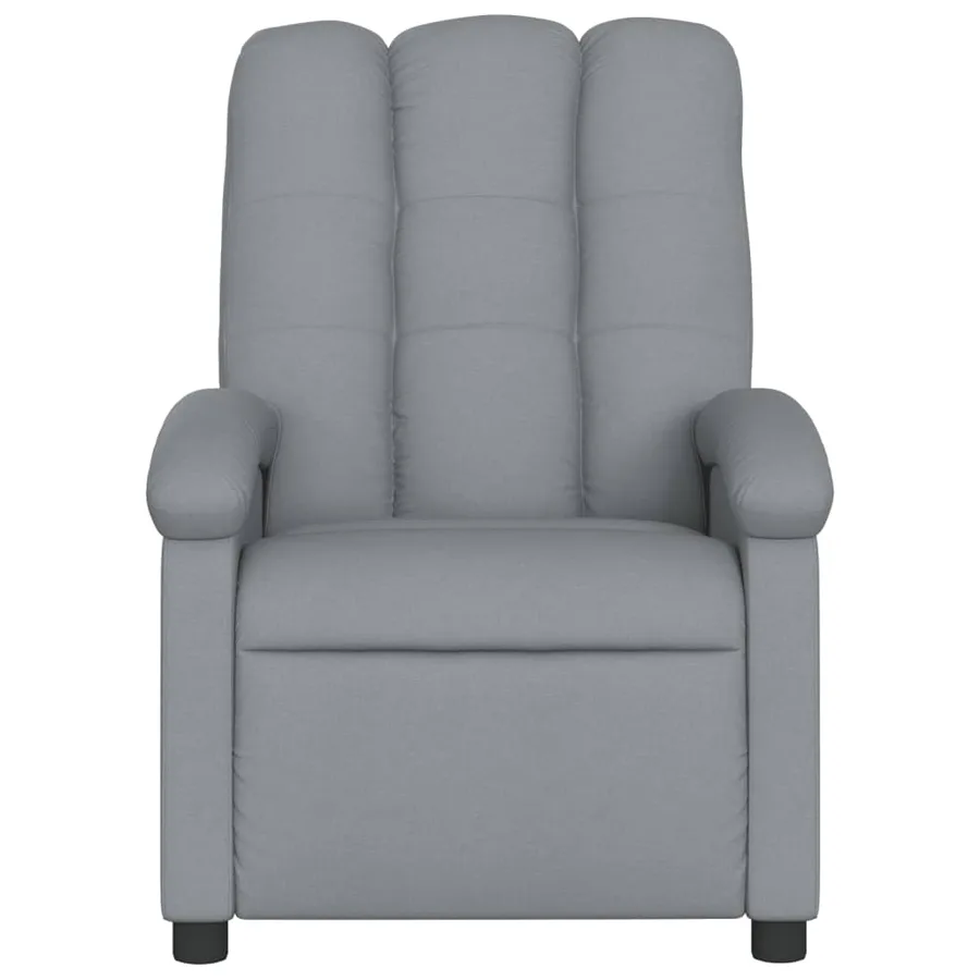 Fauteuil de massage inclinable électrique gris clair tissu - 9