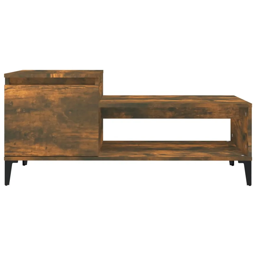 Table basse Chêne fumé 100x50x45 cm Bois d'ingénierie - 5