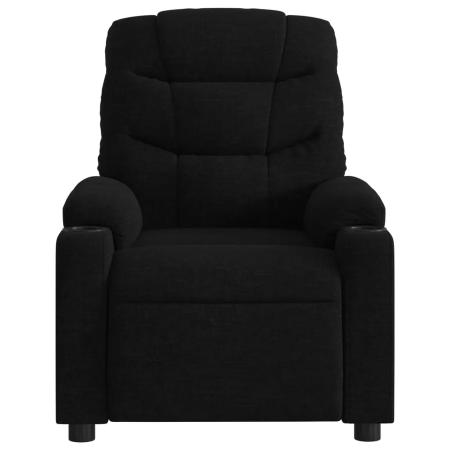 Fauteuil de massage inclinable électrique Noir Tissu - 9