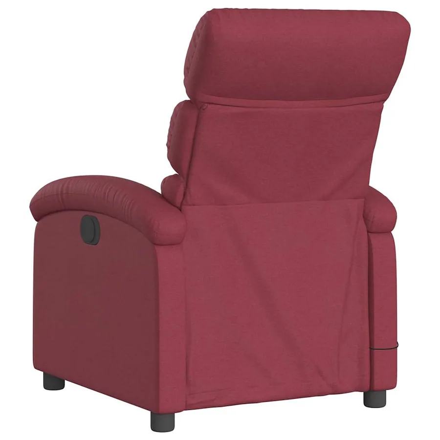 Fauteuil de massage inclinable électrique Rouge bordeaux Tissu - 5