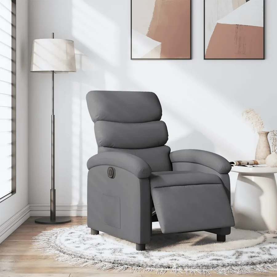 Fauteuil inclinable électrique Gris foncé Tissu - 15