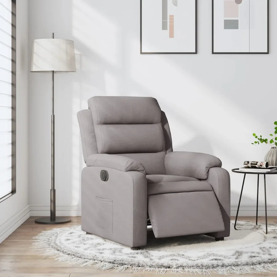 Fauteuil inclinable électrique Taupe Tissu - 16