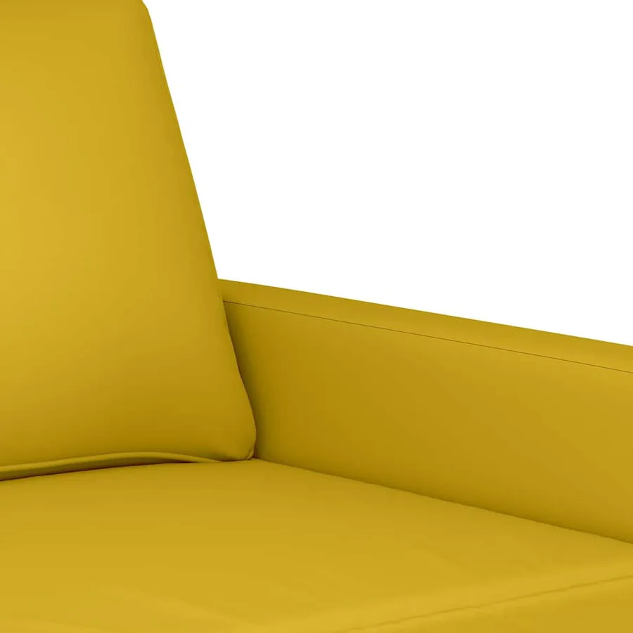 Ensemble de canapés 3 pcs avec coussins Jaune Velours - 6