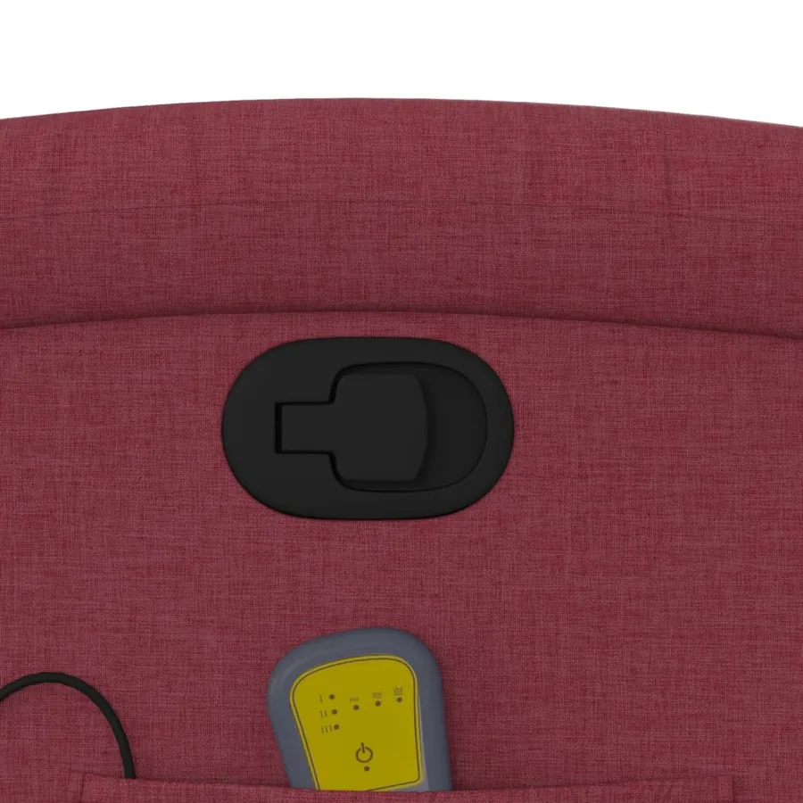Fauteuil inclinable de massage Rouge bordeaux Tissu - 12