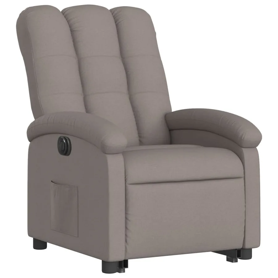Fauteuil inclinable électrique taupe tissu - 4