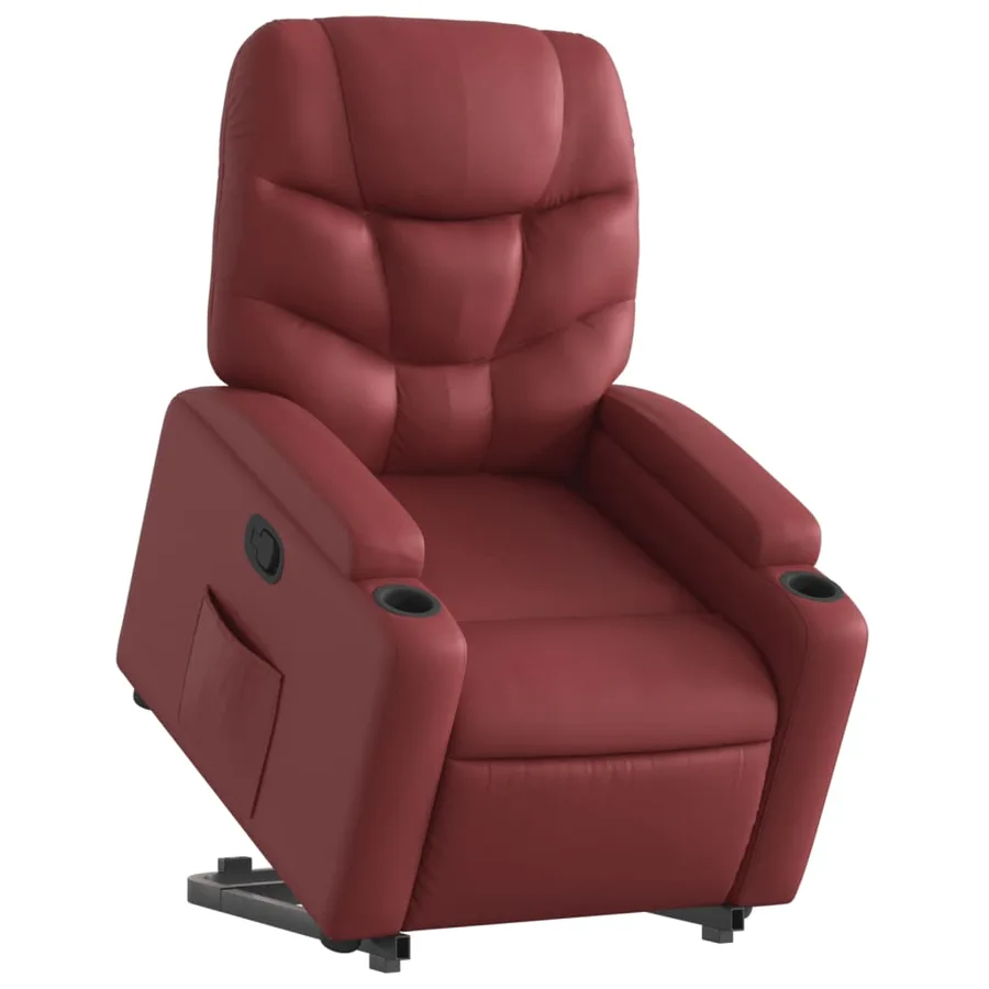 Fauteuil inclinable Rouge bordeaux Similicuir - 3