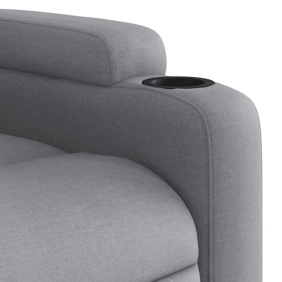 Fauteuil inclinable de massage électrique Gris clair Tissu - 12