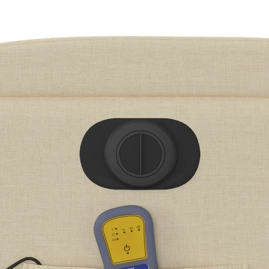 Fauteuil inclinable de massage électrique Crème Tissu - 13