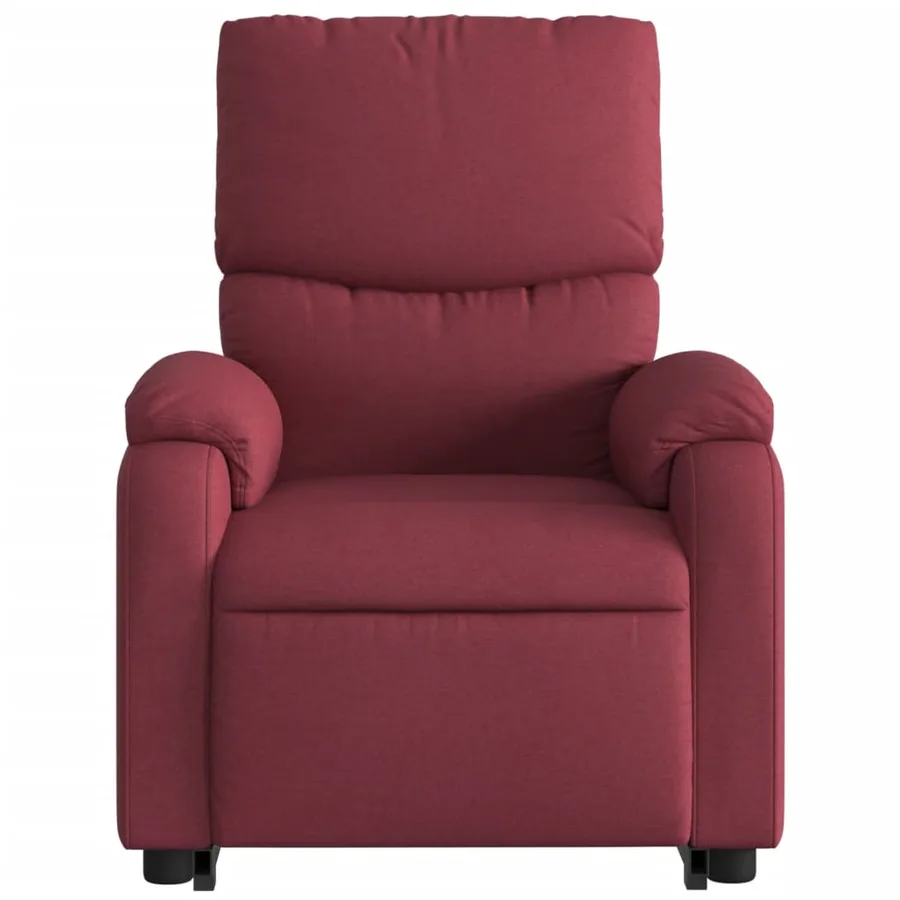 Fauteuil inclinable de massage électrique Rouge bordeaux Tissu - 9