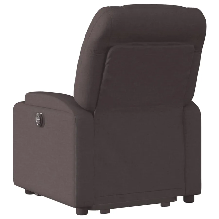 Fauteuil inclinable marron foncé tissu - 5