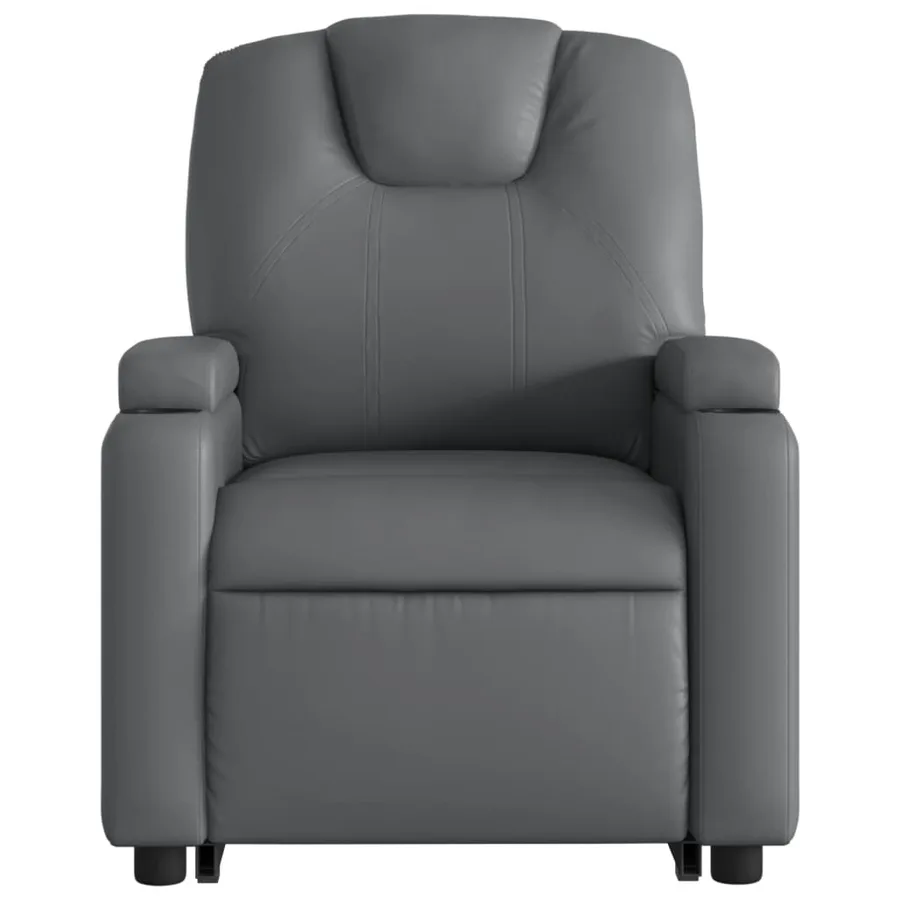 Fauteuil inclinable de massage Gris Similicuir - 9
