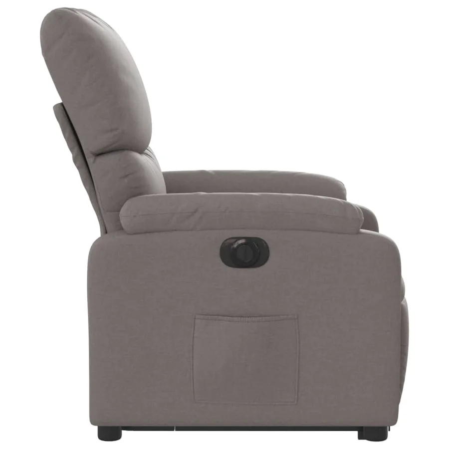 Fauteuil inclinable électrique taupe tissu - 10