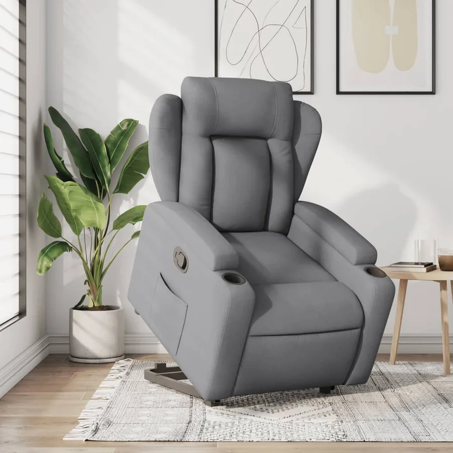 Fauteuil inclinable Gris clair Tissu - 15