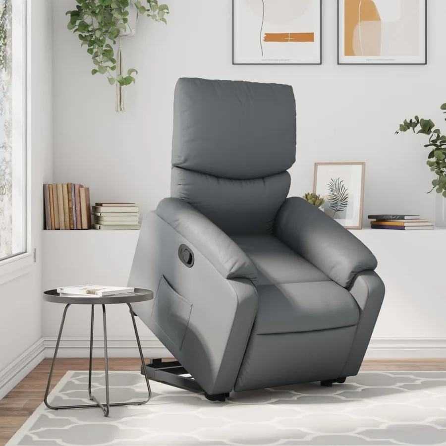 Fauteuil inclinable Gris Similicuir - 15