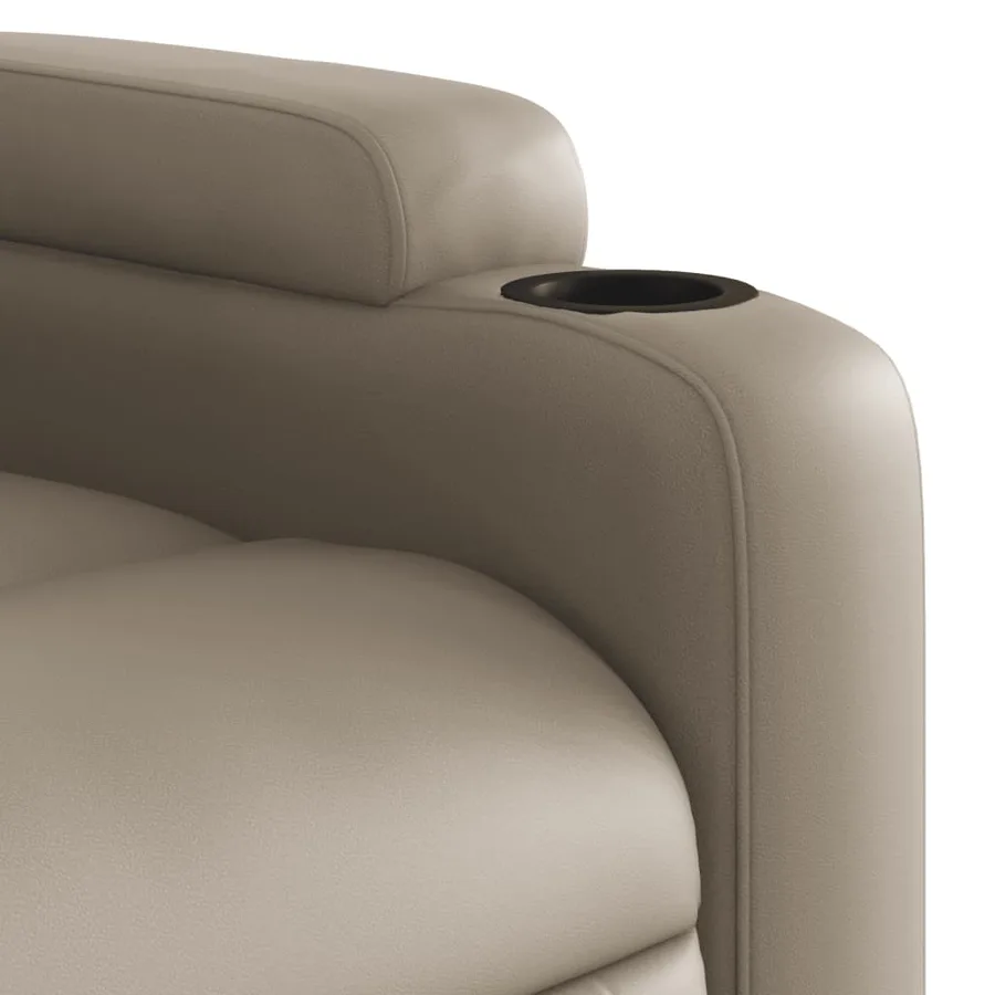 Fauteuil inclinable électrique cappuccino similicuir - 12
