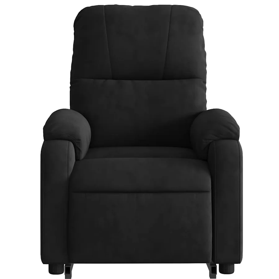 Fauteuil inclinable de massage noir tissu microfibre - 9