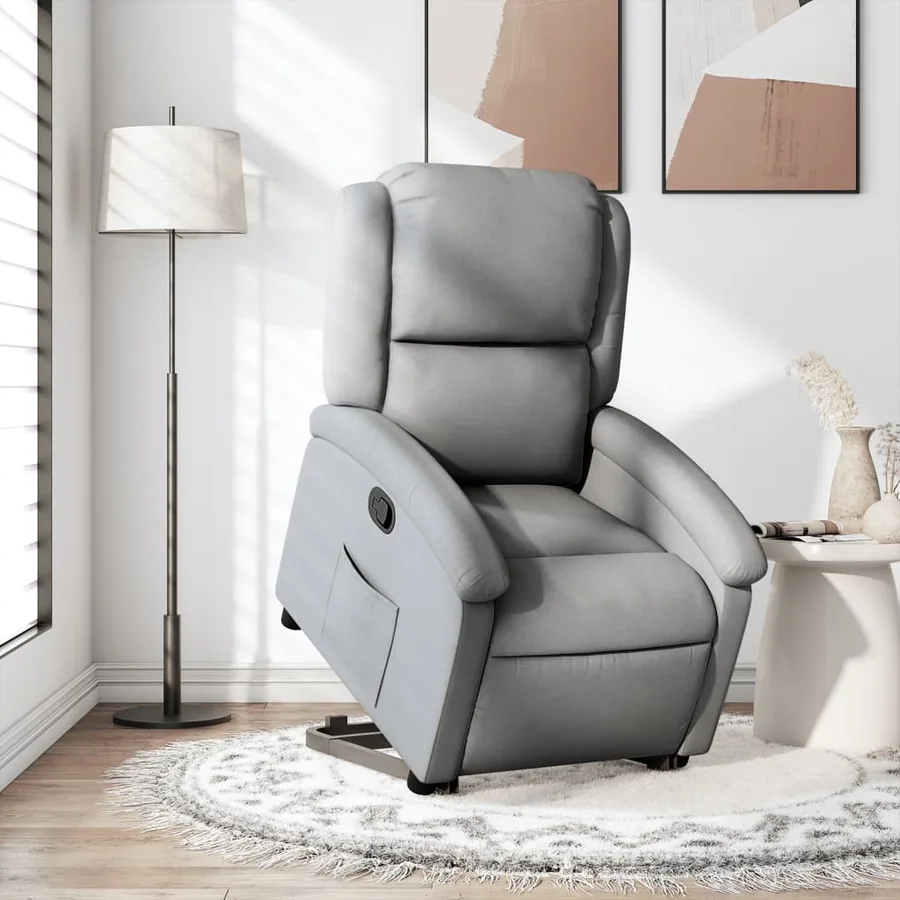 Fauteuil inclinable Gris clair Tissu - 16