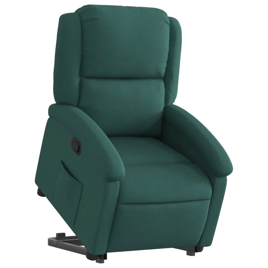 Fauteuil inclinable vert foncé tissu - 3