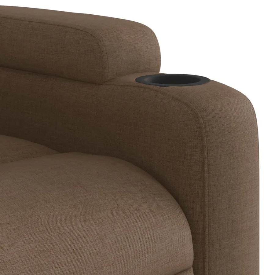 Fauteuil inclinable de massage électrique Marron Tissu - 12