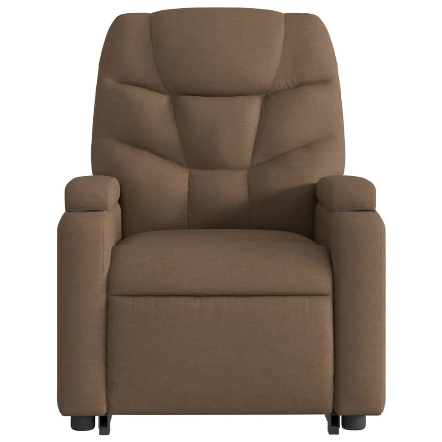 Fauteuil inclinable de massage électrique Marron Tissu - 9
