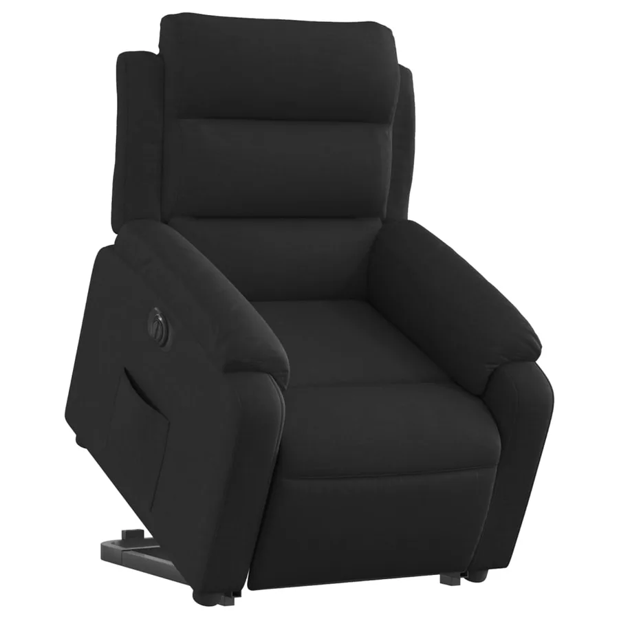 Fauteuil inclinable électrique noir tissu - 3