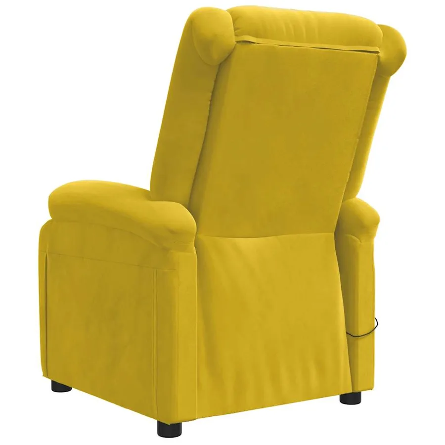 Fauteuil électrique de massage Jaune Velours - 6