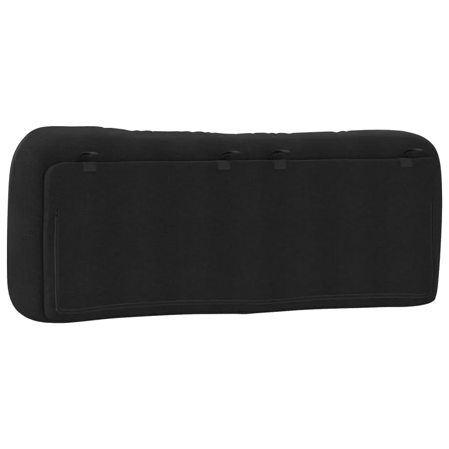 Coussin de tête de lit Hvar noir 120 cm tissu - 7
