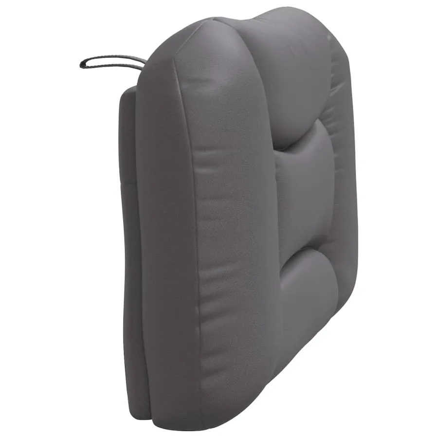 Coussin de tête de lit Hvar gris 80 cm similicuir - 6