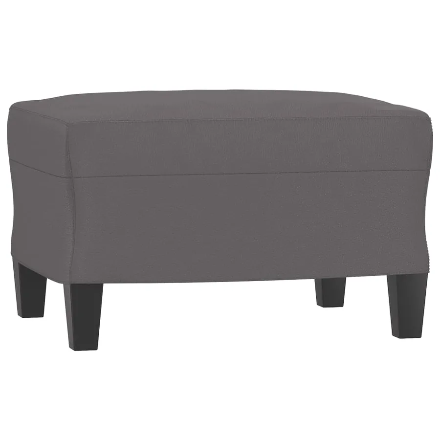 Ensemble de canapés 3 pcs avec coussins gris similicuir - 5