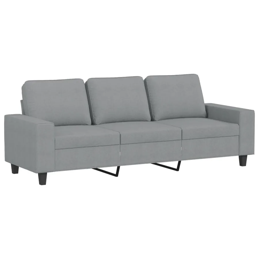 Ensemble de canapés 3 pcs gris clair tissu - 4