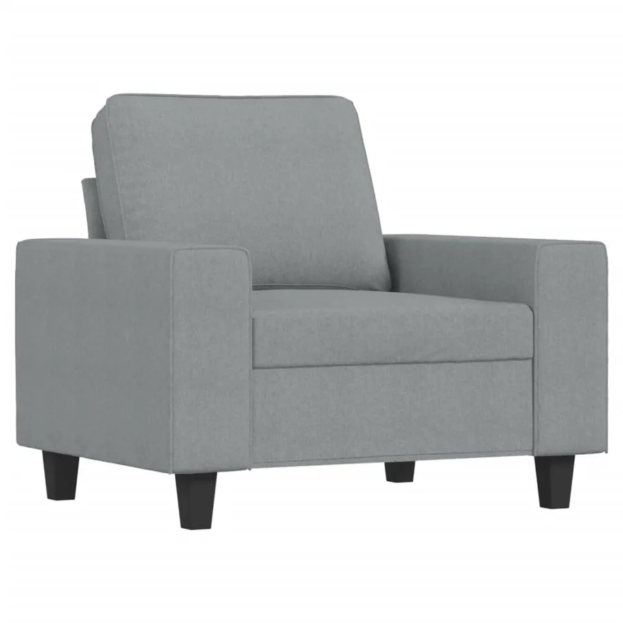Ensemble de canapés 4 pcs gris clair tissu - 3