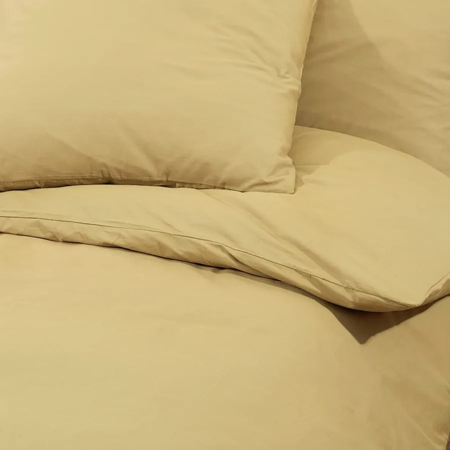 Ensemble de housse de couette Taupe 135x200 cm Coton - 7