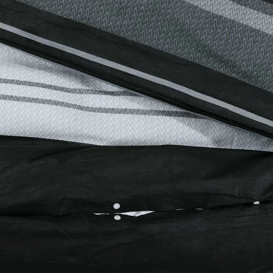 Ensemble de housse de couette noir et blanc 200x220 cm Coton - 4