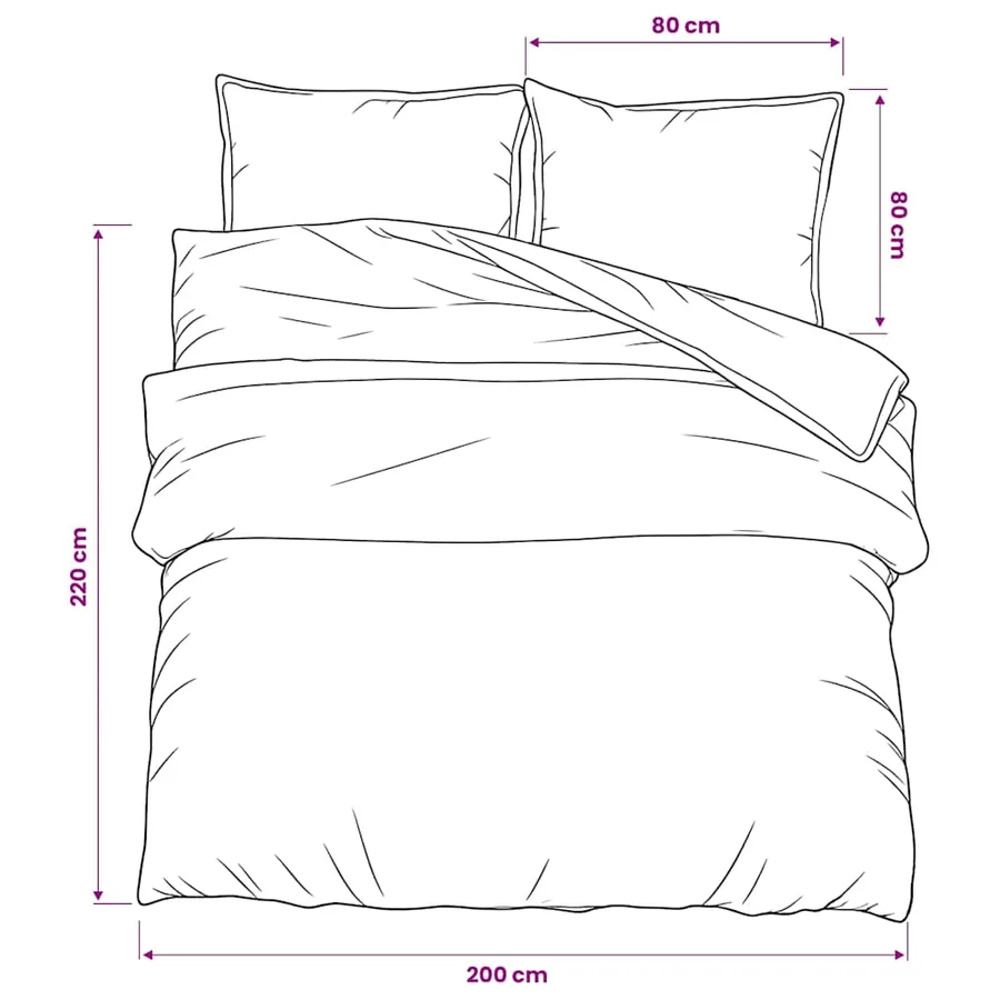 Ensemble de housse de couette noir et blanc 200x220 cm Coton - 6