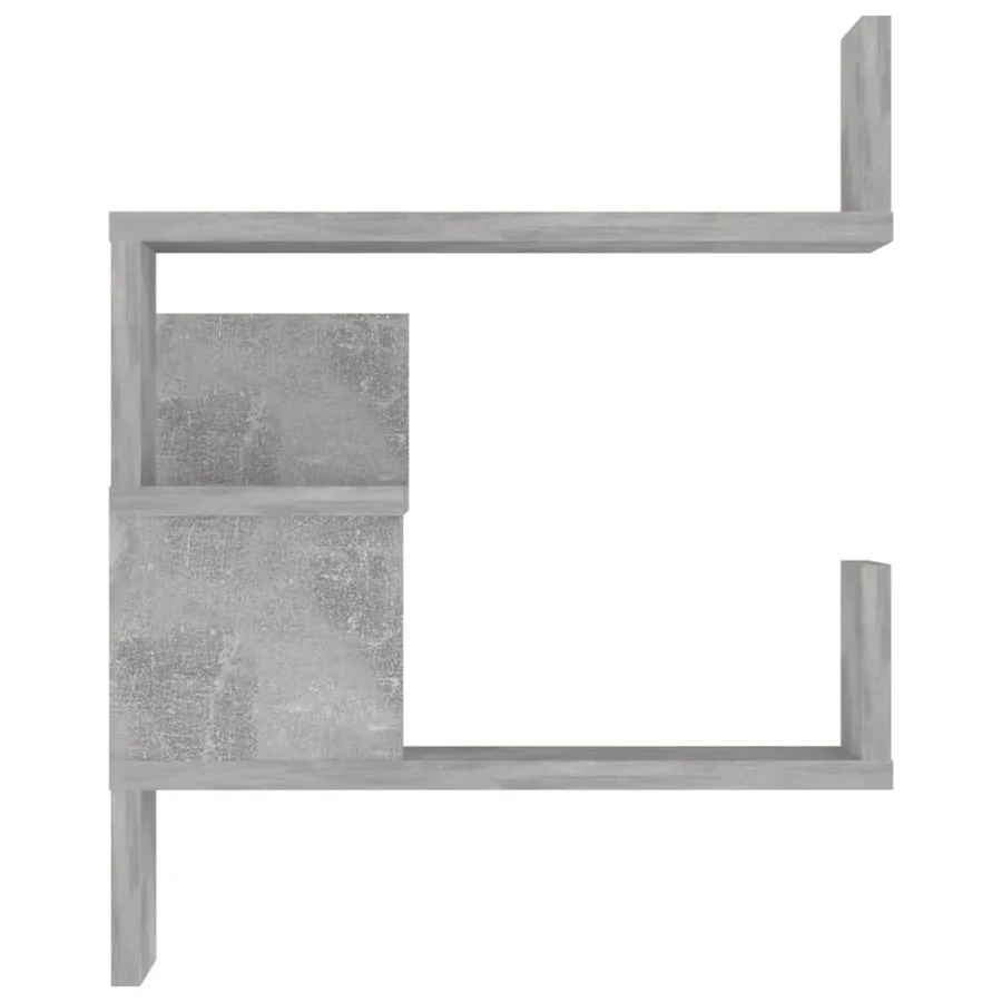 Étagère murale d'angle Gris béton 40x40x50 cm Bois d’ingénierie - 4